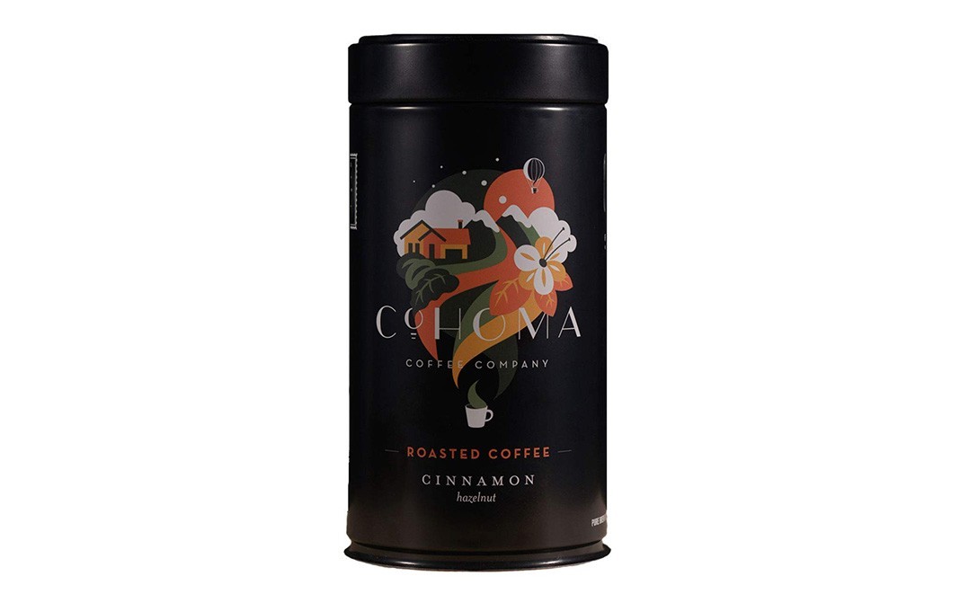 Cohoma Roasted Coffee, Cinnamon Hazelnut   Container  250 grams